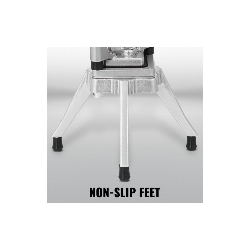 Vihannesleikkuri ammattikäyttöön 1 cm kuutioihin alumiiniseosrunko 304-ruostumaton teräs