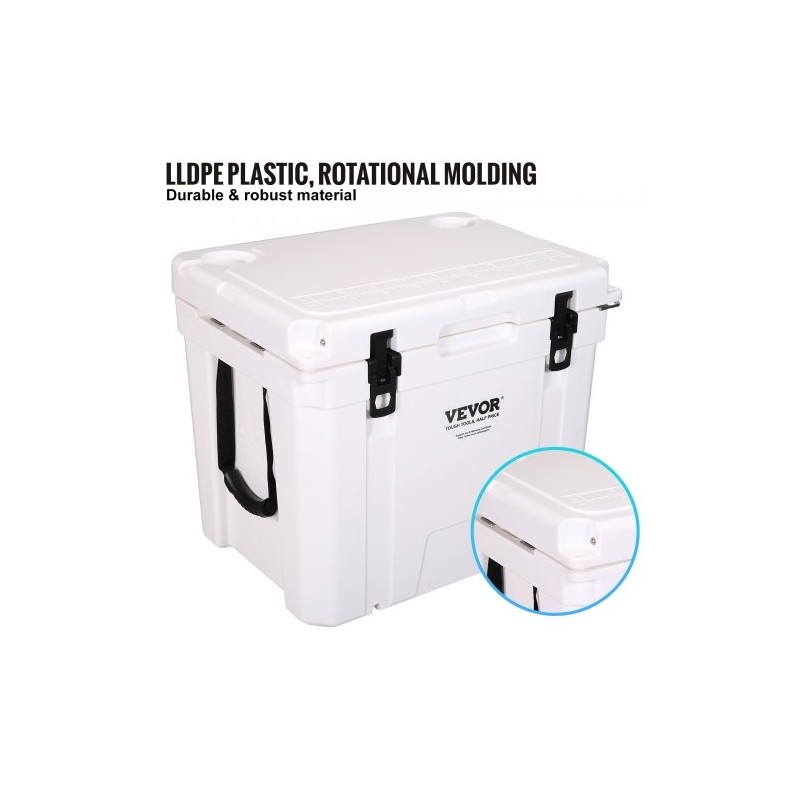 Muovinen kovarunkoinen 45 kvartin kylmälaukku 45 tölkille pitää jään 6 päivää