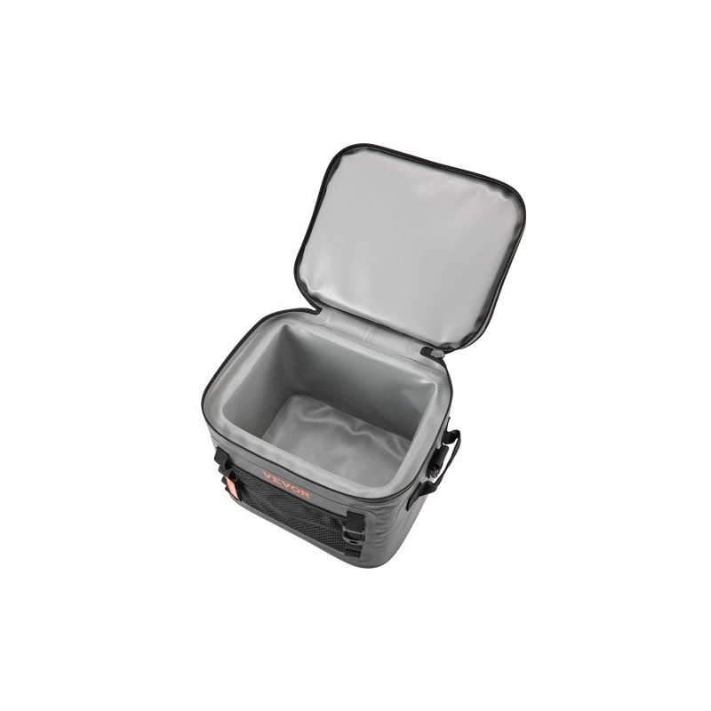 Pehmeäseinämäinen eristetty vesitiivis kylmälaukku 24 tölkille tummanharmaa