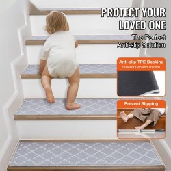 Portaiden liukuestematto polypropeenikuitu 711 x 229 mm 15 kpl vaaleanharmaa