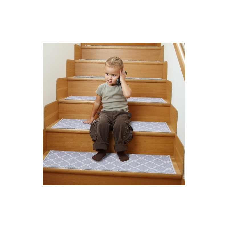 Portaiden liukuestematto polypropeenikuitu 711 x 229 mm 15 kpl vaaleanharmaa