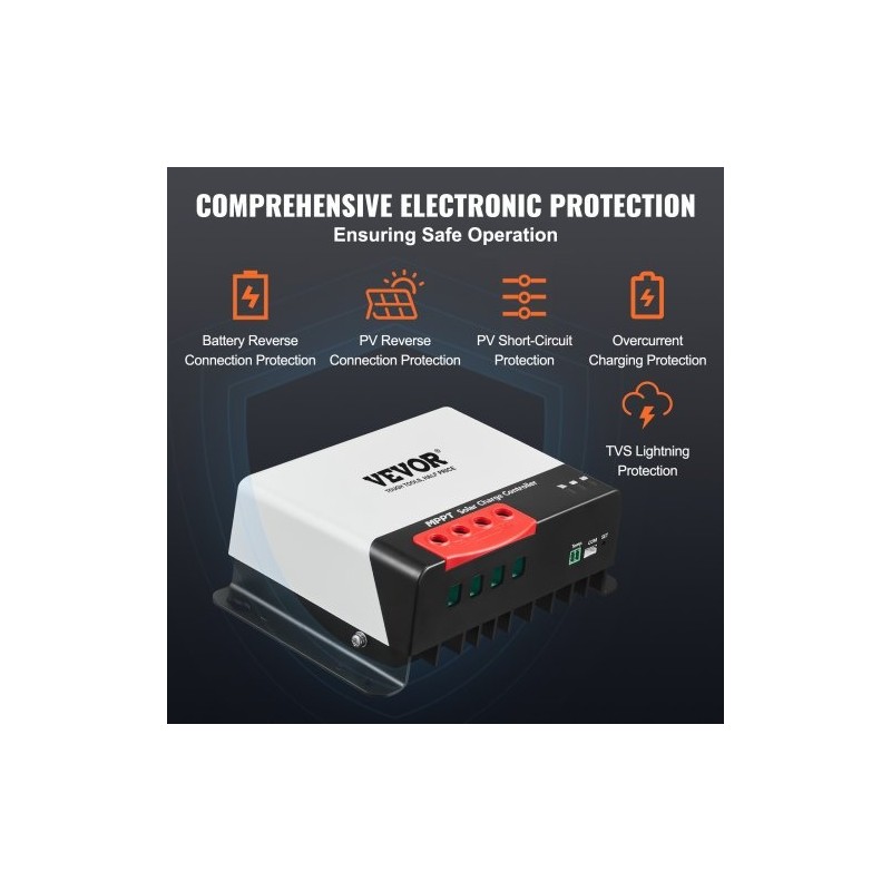 Aurinkolataussäädin MPPT 40A 12V/24V automaattinen Bluetooth AGM Geeli Litium