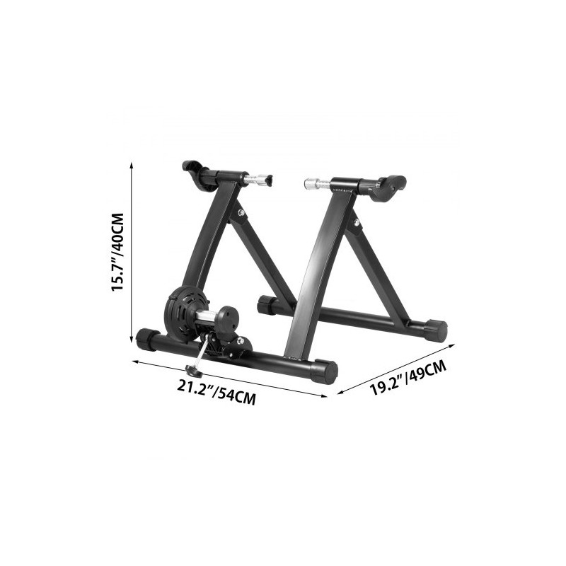 Magneettinen pyörätraineri teräsrunko kokoontaitettava kahdeksanportainen vastus sopii 26–29 tuuman renkaisiin