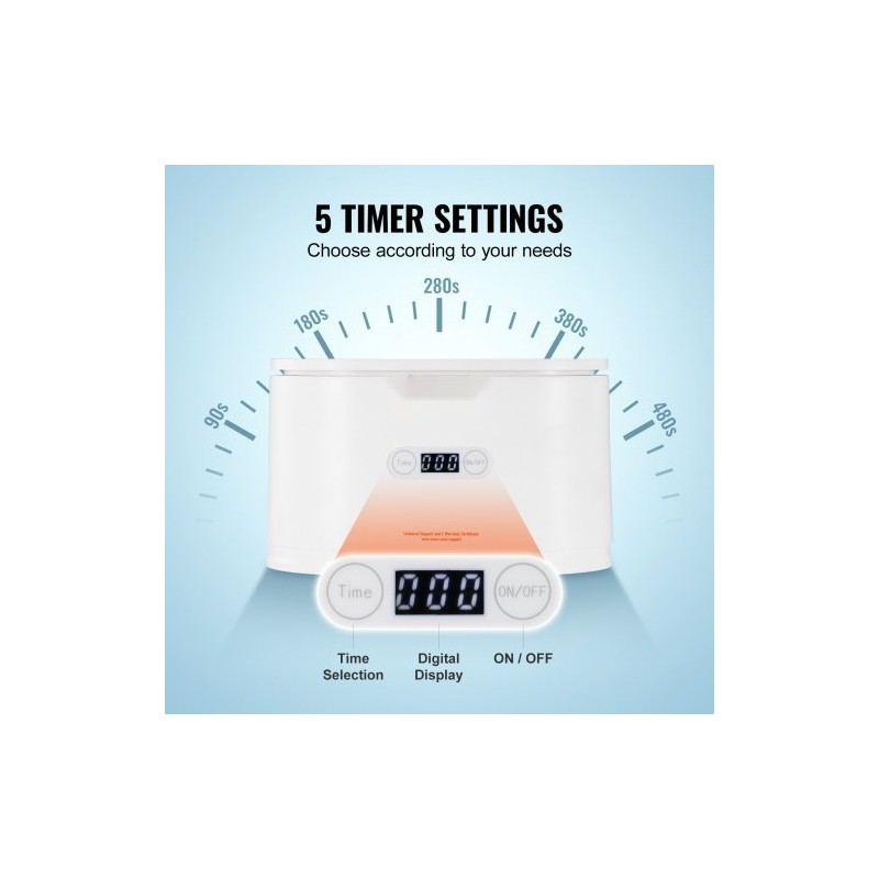 Ultraäänipesuri 625 ml kosketusohjauksella kompakti korujen silmälasien ja kellojen puhdistukseen