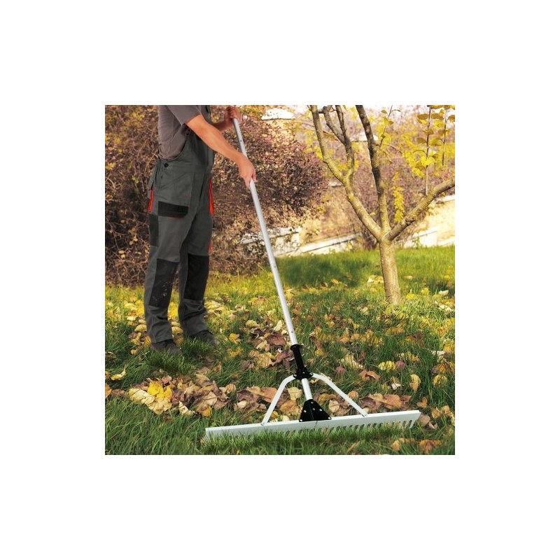 Maisemaharava alumiiniseos 915 mm harapää säädettävä 2600 mm varsi kelluke köysi