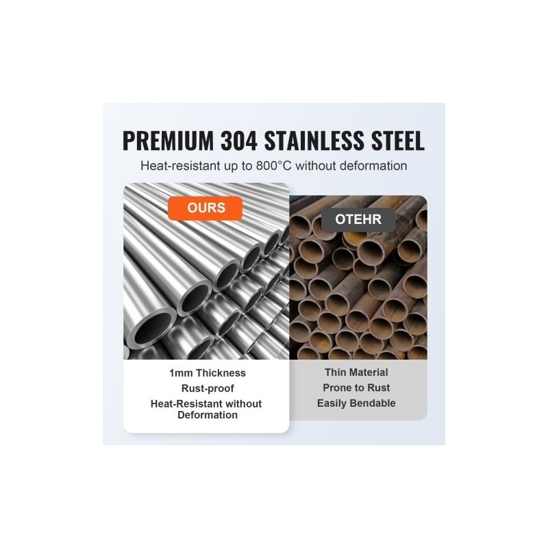 Pyöreä upotettava tulipesäallas 24 tuumaa 304 ruostumatonta terästä propaanille ja maakaasulle