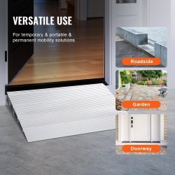 Kynnysramppi alumiiniseoksesta 10,2 cm korkeus 362,8 kg kantavuus modulaarinen ja säädettävä