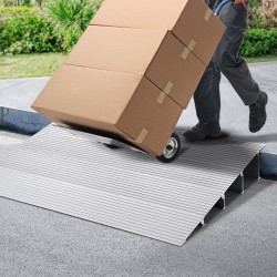 Kynnysramppi alumiiniseoksesta 10,2 cm korkeus 362,8 kg kantavuus modulaarinen ja säädettävä