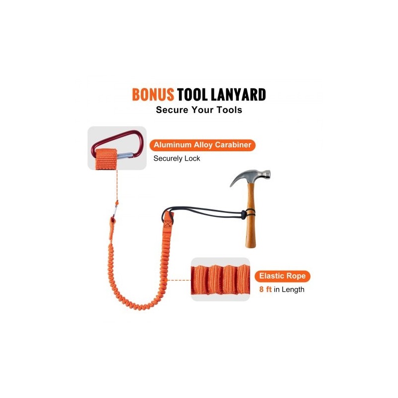 Flipline polyesteripäällysteinen terässydämellinen 16 mm 3 m alumiinikarabiinilla puuhun kiipeilyyn