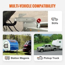 Perävaunun suora vetokytkin teräs 2 tuuman kuulalle ja aisaprofiilille 1587,6 kg sinkitty