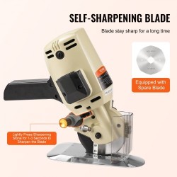 Sähköinen kangasleikkuri 250W kahdeksankulmainen 100 mm seosterä 27 mm leikkuupaksuus varaterä teroituskivet