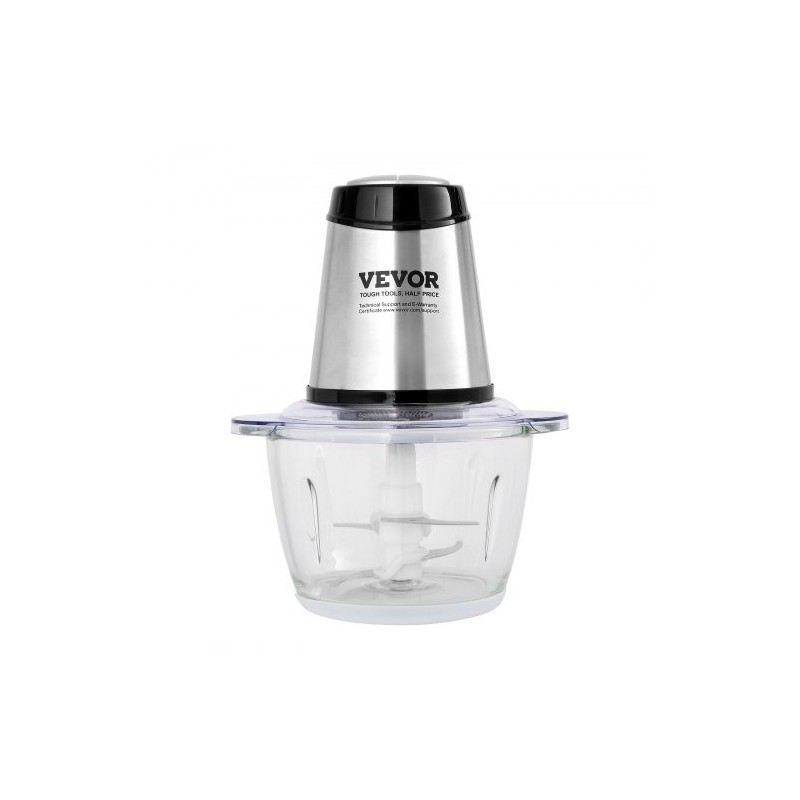 Sähköinen silppuri lasikulho 1,2 l 400 W kaksinopeuksinen nelisiipinen terä