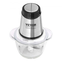 Sähköinen silppuri lasikulho 1,2 l 400 W kaksinopeuksinen nelisiipinen terä