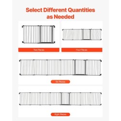 Turvaportti 8 paneelia 487 cm leveä 71 cm korkea musta taitettava