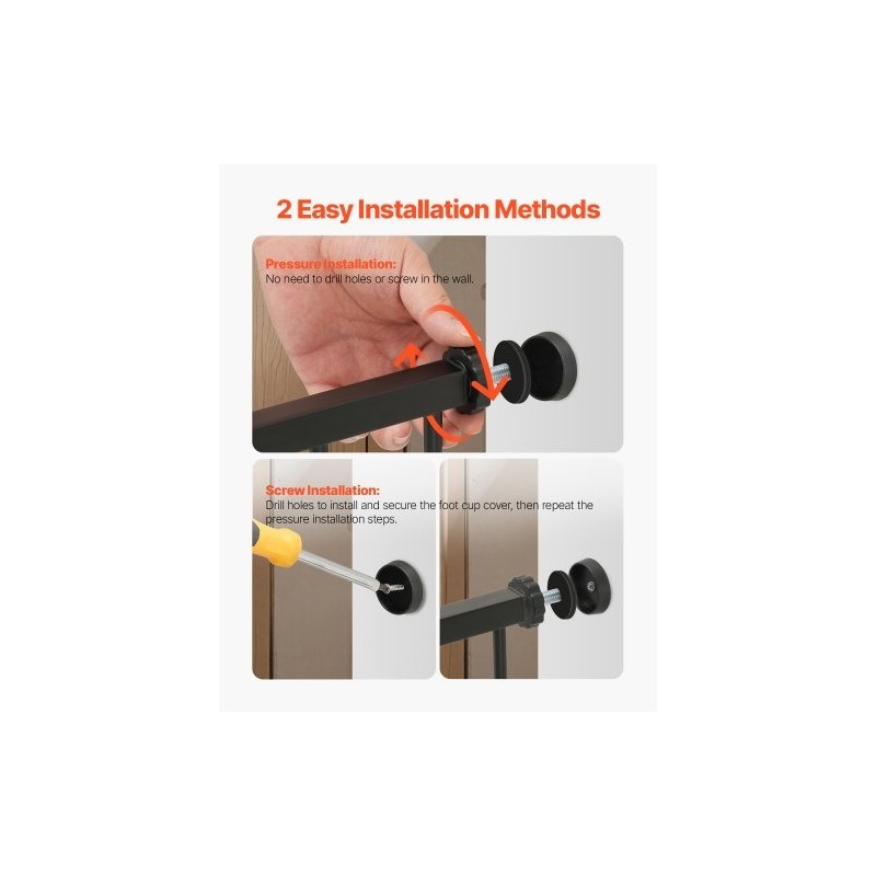 Turvaportti säädettävä leveys 65–122 cm korkeus 91 cm musta yhdellä kädellä avattava