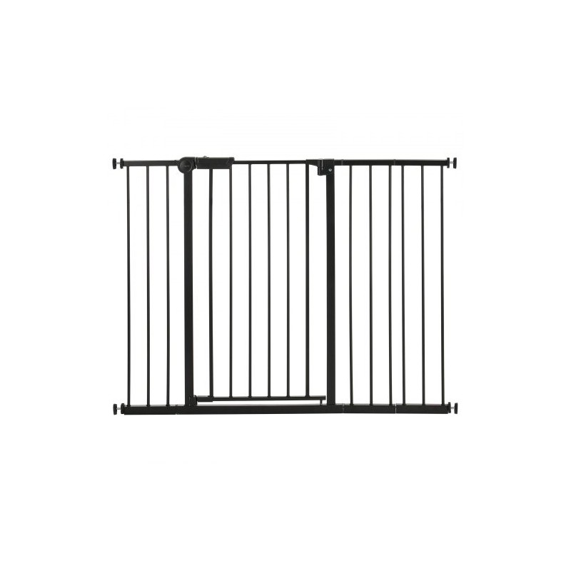 Turvaportti säädettävä leveys 65–122 cm korkeus 91 cm musta yhdellä kädellä avattava