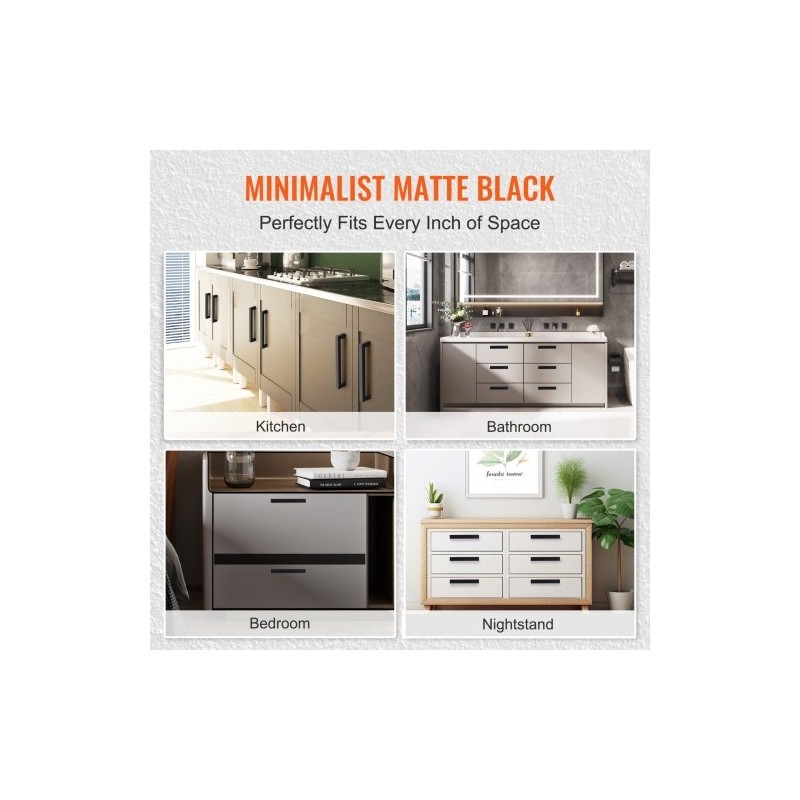 Kaapin vetimet ruostumatonta terästä 160 mm keskireikäväli 10 kappaletta mattamusta