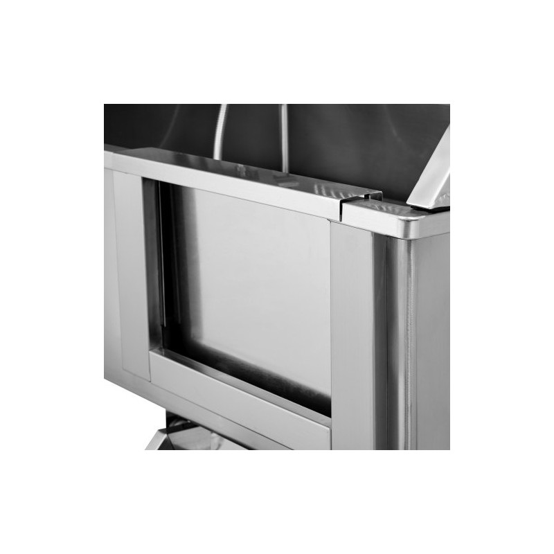 Koiran pesuallas ruostumaton teräs 96,5 cm rampilla liukumaton ritiläpohja 100 kg kantavuus