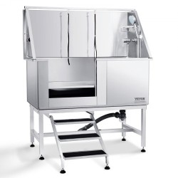 Koirankylpyallas sähköisesti säädettävä 304 ruostumaton teräs 1270 mm 150 kg vasen ovi