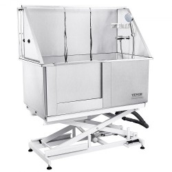 Koiran pesuallas ruostumaton teräs 1270 mm sähkökorkeussäädettävä 150 kg vasen ovi