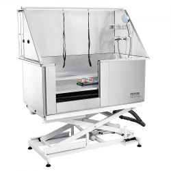 Koiran pesuallas ruostumaton teräs 1270 mm sähkökorkeussäädettävä 150 kg vasen ovi