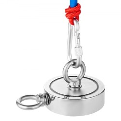 Magneettikalastuspakkaus N35 neodyymimagneetti 454 kg vetovoima kaksipuolinen sisältää köyden haavin käsineet ja silmukkapultin