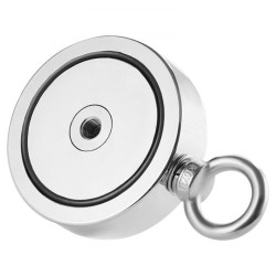 Magneettikalastuspakkaus N35-neodyymimagneetti 454 kg vetovoima kaksipuolinen sisältää köyden haavin käsineet ja silmukkapultin