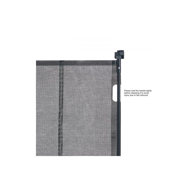 Verkollinen sisäänvedettävä turvaportti 86,9cm korkea 195,1cm leveä musta lapsille ja lemmikeille