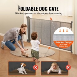 Vedettävä verkkoinen turvaportti korkeus 86,9 cm leveys jopa 152,4 cm harmaa sisäkäyttöön