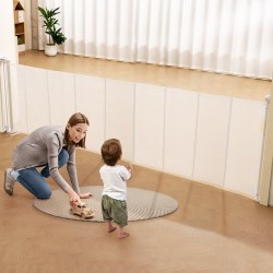 Sisäänvedettävä verkkoportti lapsille ja lemmikeille 87 senttimetriä korkea jopa 295 senttimetriä leveä