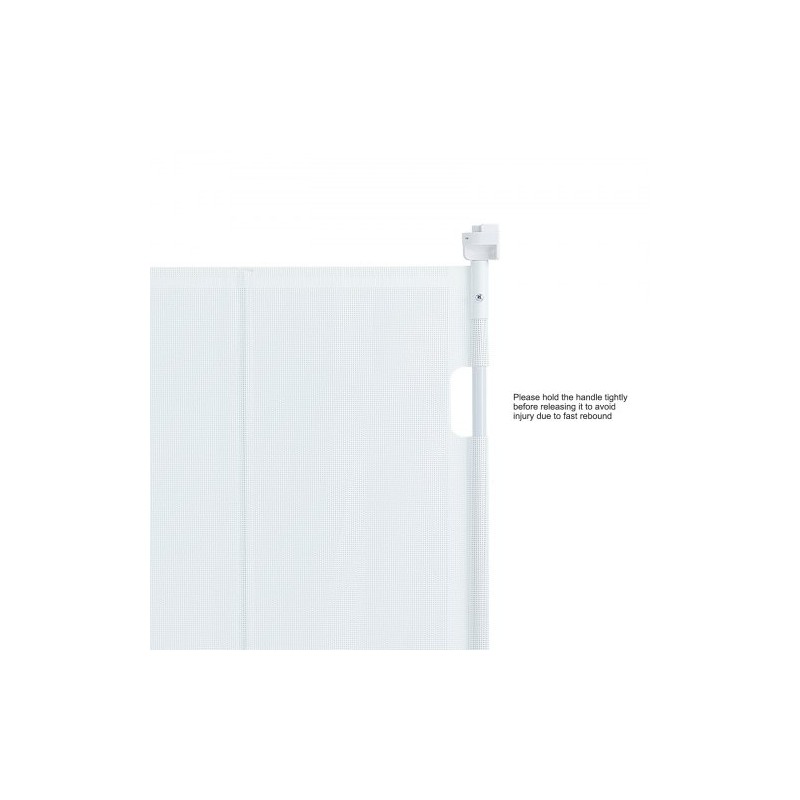 Sisäänvedettävä verkkoportti lapsille ja lemmikeille 87 senttimetriä korkea jopa 295 senttimetriä leveä