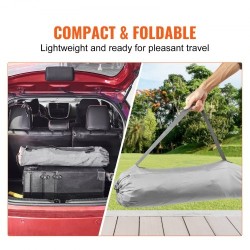 Leikkikehä lasikuiturunko 152 x 152 cm kevyt kokoontaitettava 3 aurinkosuojaa UPF50+