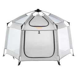 Leikkikehä lasikuiturunko 152 x 152 cm kevyt kokoontaitettava 3 aurinkosuojaa UPF50+