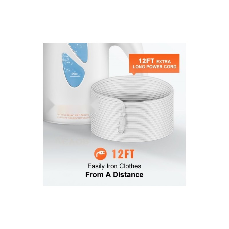 Pystymallinen käsikäyttöinen vaatehöyrystin 800 watin teho irrotettava 240 millilitran säiliö suojakäsineet