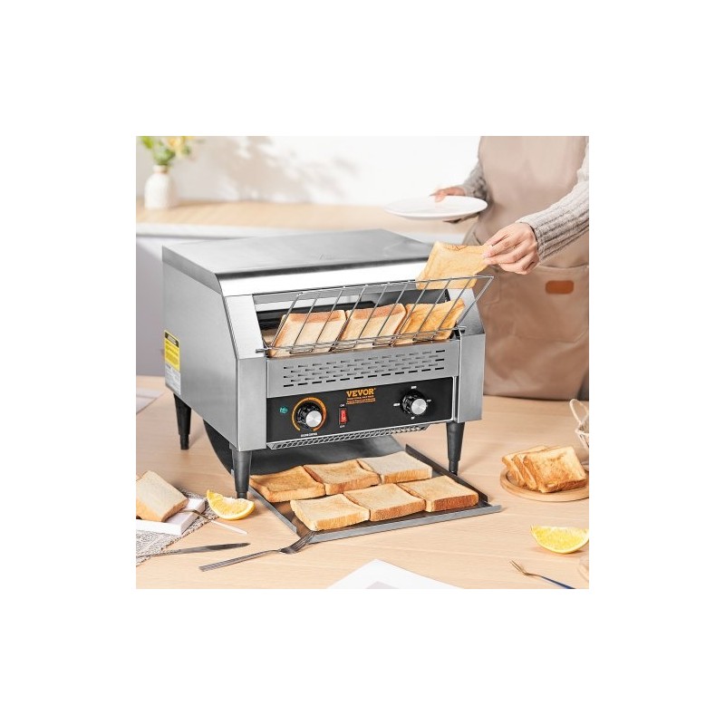 Kuljetinleivänpaahdin ruostumattomasta teräksestä yli 450 viipaletta tunnissa ammattikeittiöön