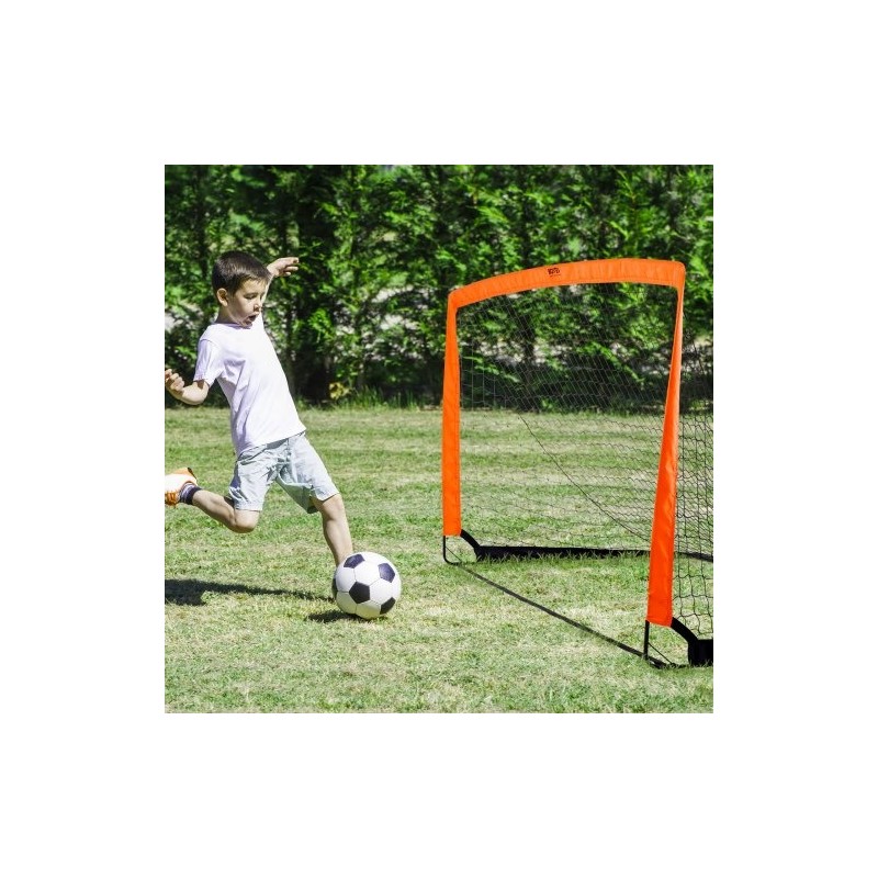 Kokoontaitettava jalkapallomaali lasikuiturunko Dacronverkko noin 6.5x3.25 jalkaa lapsille kantolaukulla