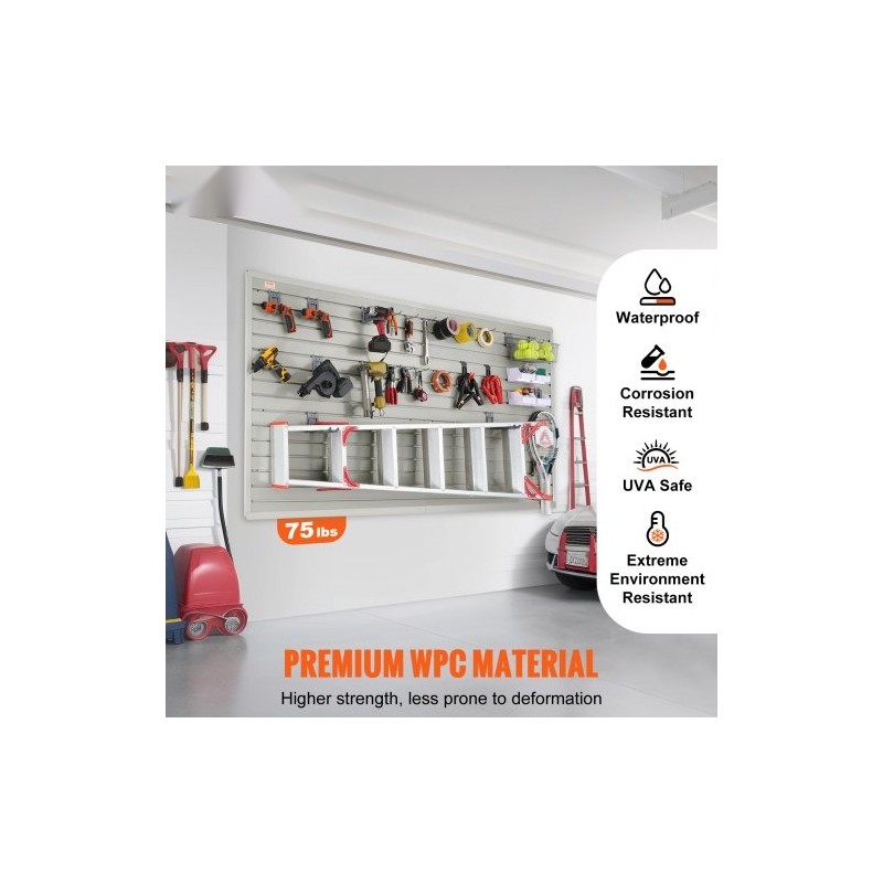 Urapaneelit WPC 8 paneelia 1220 x 310 x 17 mm harmaanruskea autotalliin