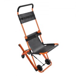 Manuaalinen porrastuoli alumiiniseosrungolla kokoontaitettava 159 kg kantavuus neljällä pyörällä evakuointiin ja siirtoihin