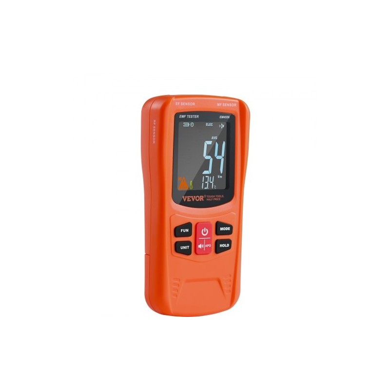 Kolmitoiminen sähkömagneettikenttämittari EF-, MF- ja RF-mittauksiin 5Hz–6GHz ladattava käsikäyttöinen