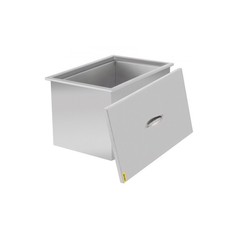 Upotettava jääastia 304-ruostumattomasta teräksestä kaksoisseinäeristys 33 l kansi ja poistoventtiili