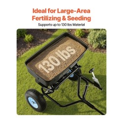 Vedettävä levitin 59 kg säiliö 13 tuuman pneumaattiset renkaat 0–3 m levitysleveys