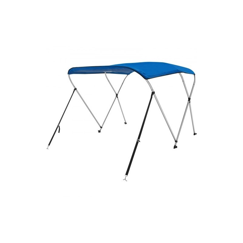 Bimini-veneaurinkokatos kolmen kaaren 900D polyesterikangas alumiiniseosrunko 1550–1670 mm