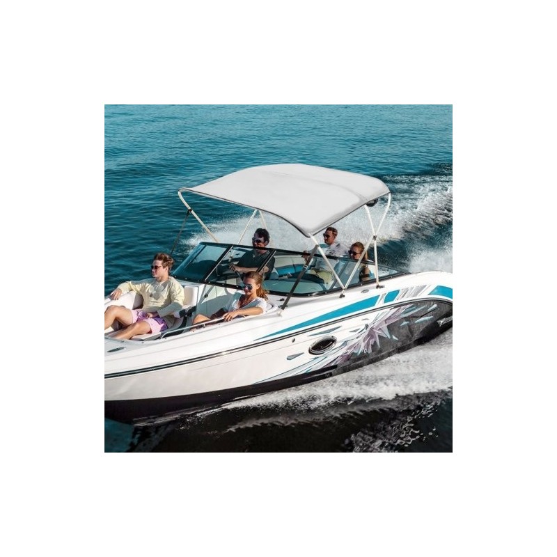 Bimini-kate 3-kaareinen veneille 900D polyesterikangas alumiiniseos 155–167 cm