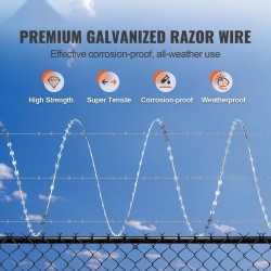 Kuumasinkitty partalanka 45 metriä 3 kelaa spiraalirakenne aidan korotukseen