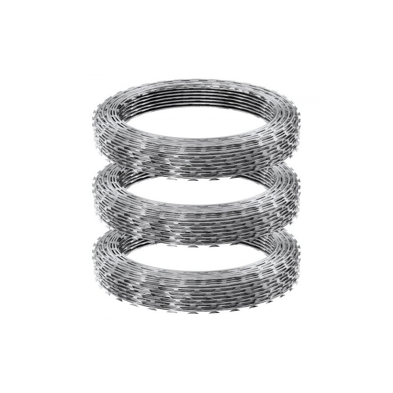 Kuumasinkitty partalanka 45 metriä 3 kelaa spiraalirakenne aidan korotukseen