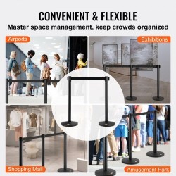 Jonotolpat hiiliterästä 2 kpl betonilla täytetyillä jalustoilla sisäänkelautuvalla 3,3 m hihnalla