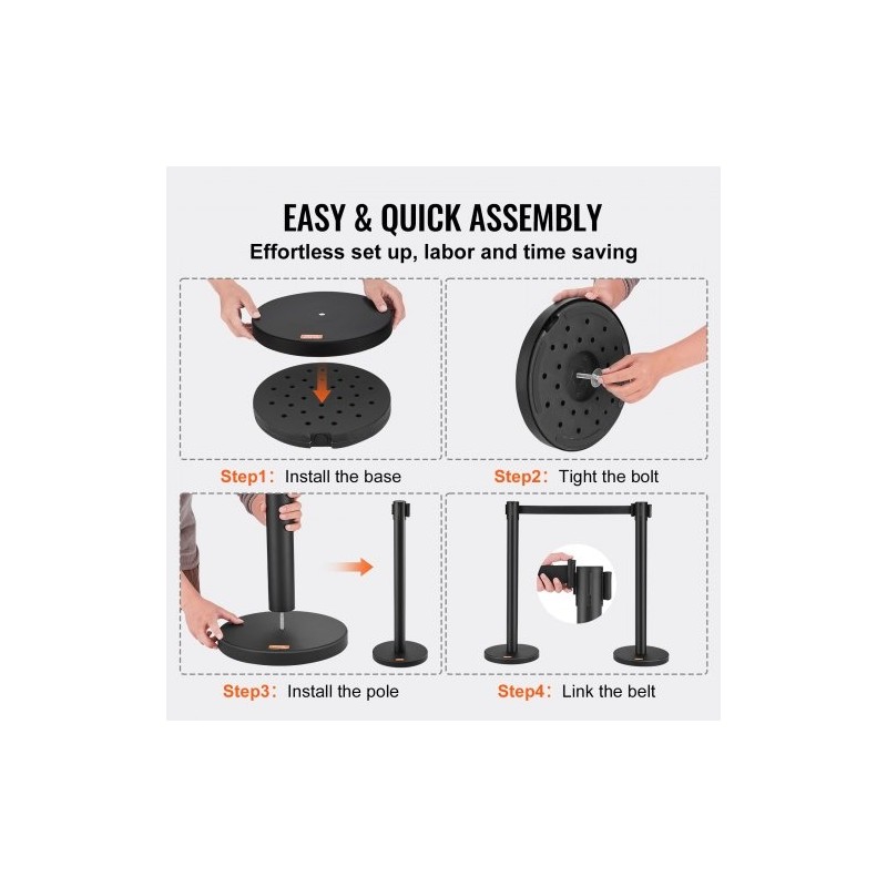 Jononohjaustolpat hiiliterästä 2 kappaletta 2 m nauha betonitäytteiset jalustat