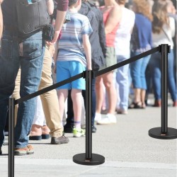 Jononohjaustolpat hiiliterästä 2 kappaletta 2 m nauha betonitäytteiset jalustat