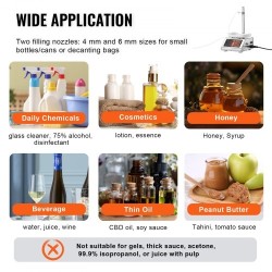 Nestetäyttökone 5–50 g annostelulla peristalttipumpulla digitaalinen ohjaus 201-ruostumatonta terästä yksisuuttiminen