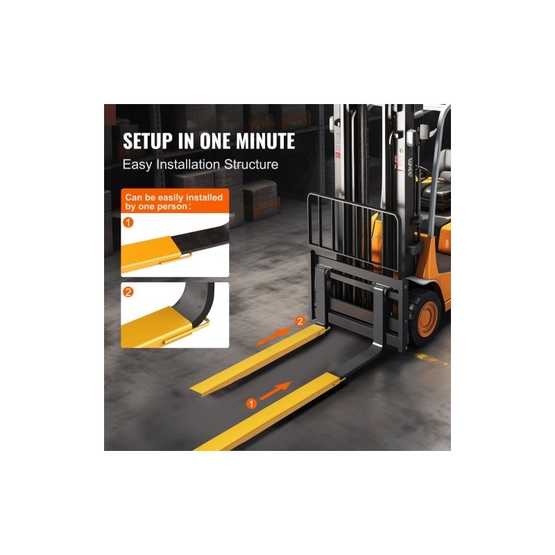 Haarukan jatkeet trukille Q235-hiiliteräs 1820 mm 152 mm yksi pari